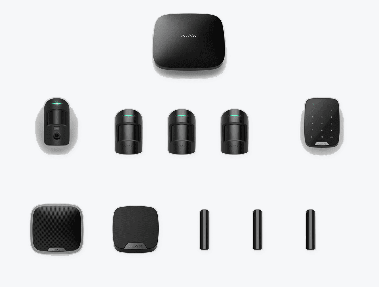 Bee Secure Premium kit — hub, motion detector with camera, sensors, keypad and sirens