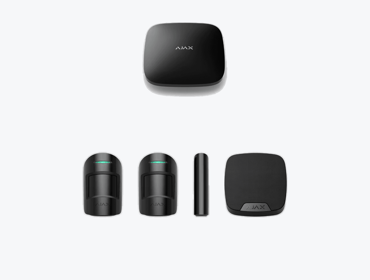 Bee Secure Starter kit — hub, motion detectors, door contact and indoor siren